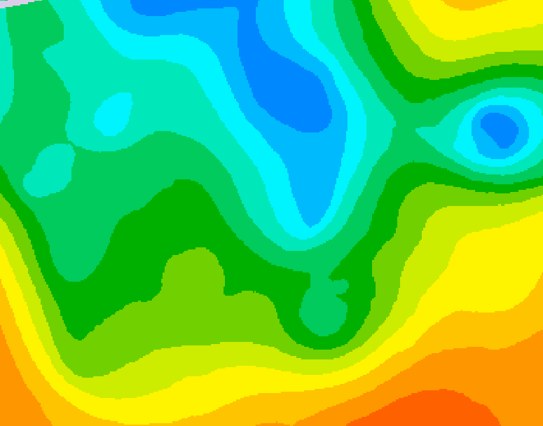 GDPS 500 millibar geopotential height 102 hour forecast chart for Canada based on 2025/05/13 1200Z data