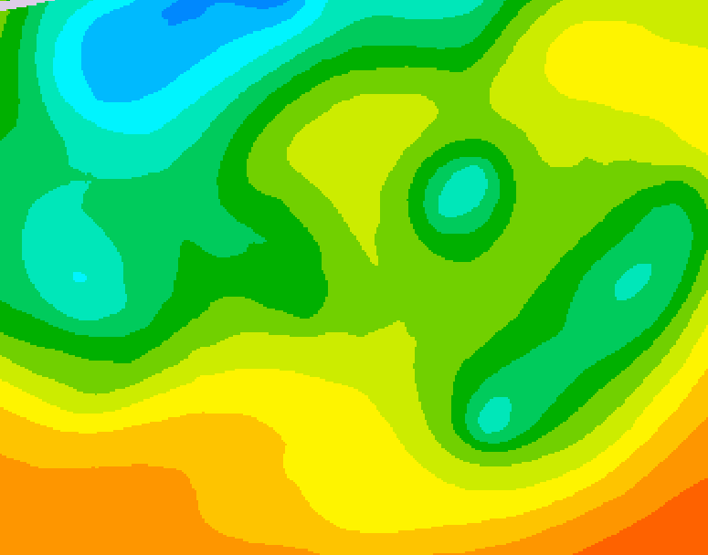 GDPS 500 millibar geopotential height 222 hour forecast chart for Canada based on 2025/05/13 1200Z data