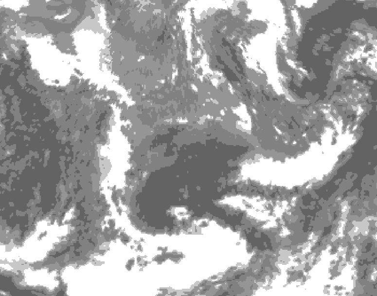 GDPS total cloud 084 hour forecast chart for Canada based on 2025/05/13 0000Z data