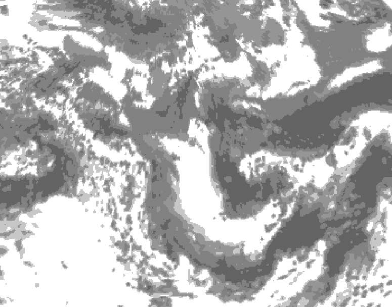 GDPS total cloud 240 hour forecast chart for Canada based on 2025/05/13 0000Z data