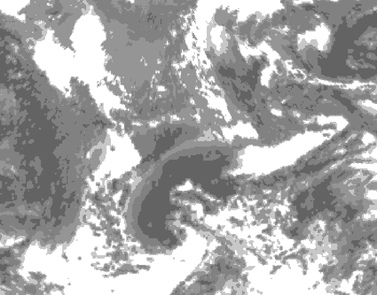 GDPS total cloud 060 hour forecast chart for Canada based on 2025/05/13 1200Z data