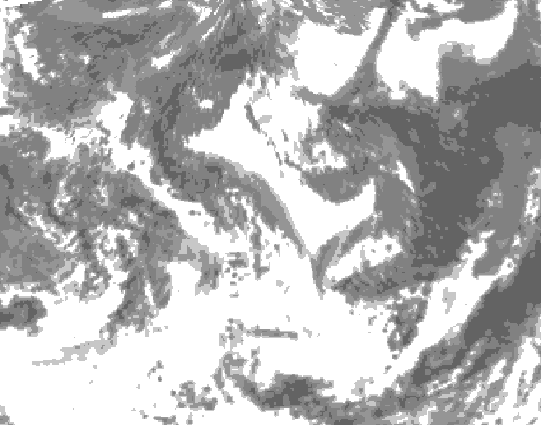 GDPS total cloud 228 hour forecast chart for Canada based on 2025/05/13 1200Z data