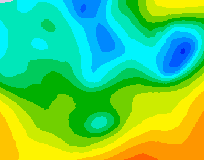 GDPS 500 millibar geopotential height 060 hour forecast chart for Canada based on 2025/05/14 0000Z data
