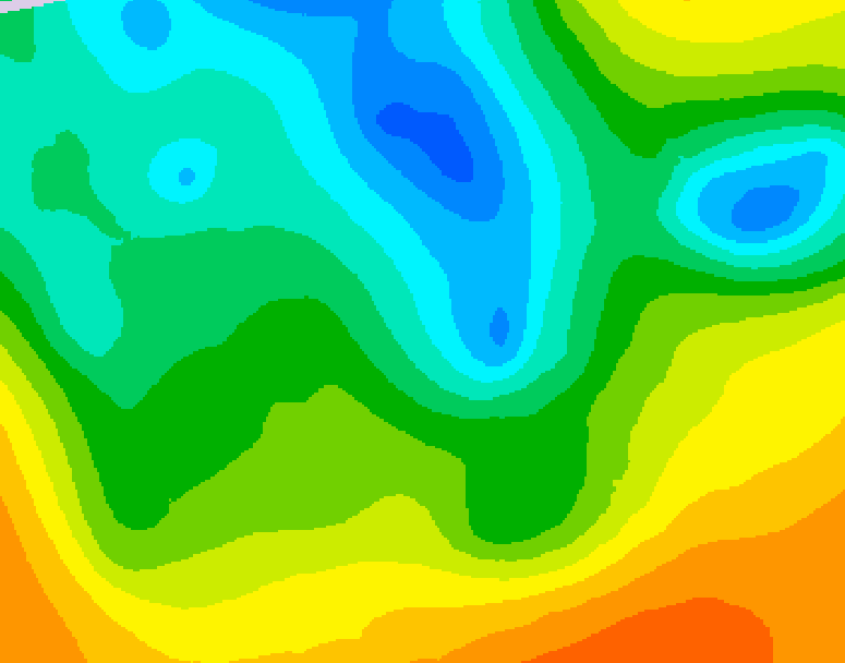 GDPS 500 millibar geopotential height 090 hour forecast chart for Canada based on 2025/05/14 0000Z data