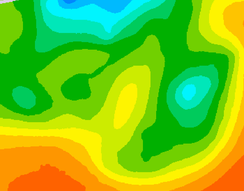 GDPS 500 millibar geopotential height 216 hour forecast chart for Canada based on 2025/05/14 0000Z data
