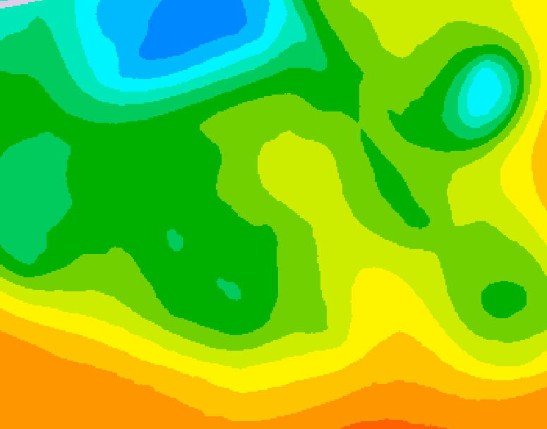 GDPS 500 millibar geopotential height 180 hour forecast chart for Canada based on 2025/05/14 1200Z data