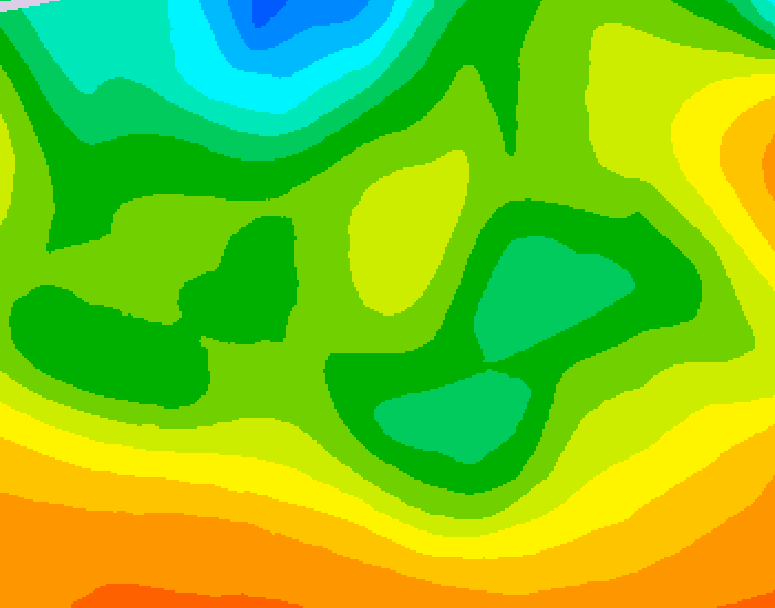 GDPS 500 millibar geopotential height 216 hour forecast chart for Canada based on 2025/05/14 1200Z data