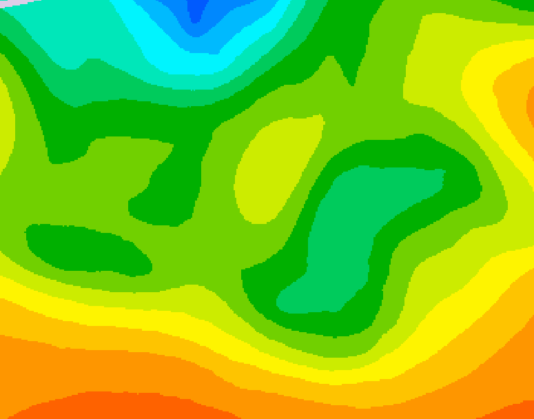 GDPS 500 millibar geopotential height 222 hour forecast chart for Canada based on 2025/05/14 1200Z data