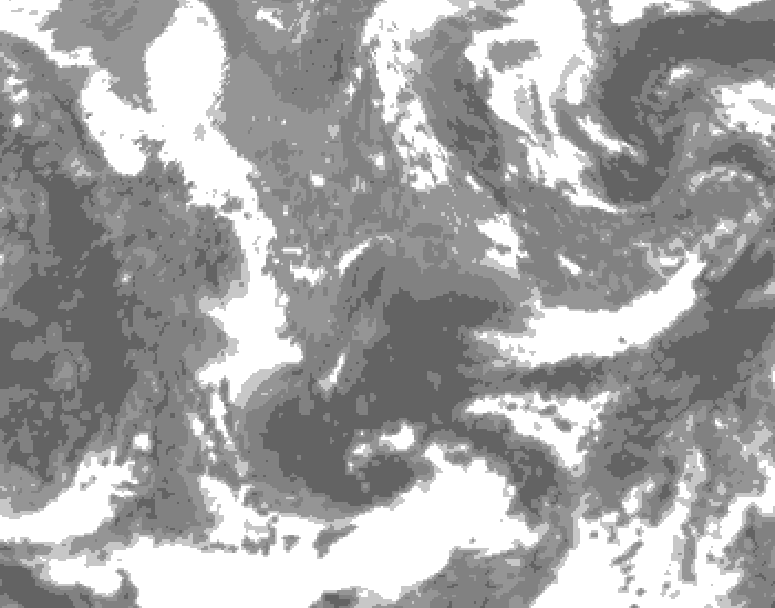 GDPS total cloud 060 hour forecast chart for Canada based on 2025/05/14 0000Z data