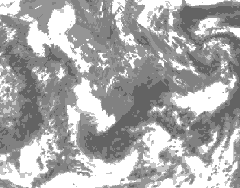 GDPS total cloud 072 hour forecast chart for Canada based on 2025/05/14 0000Z data