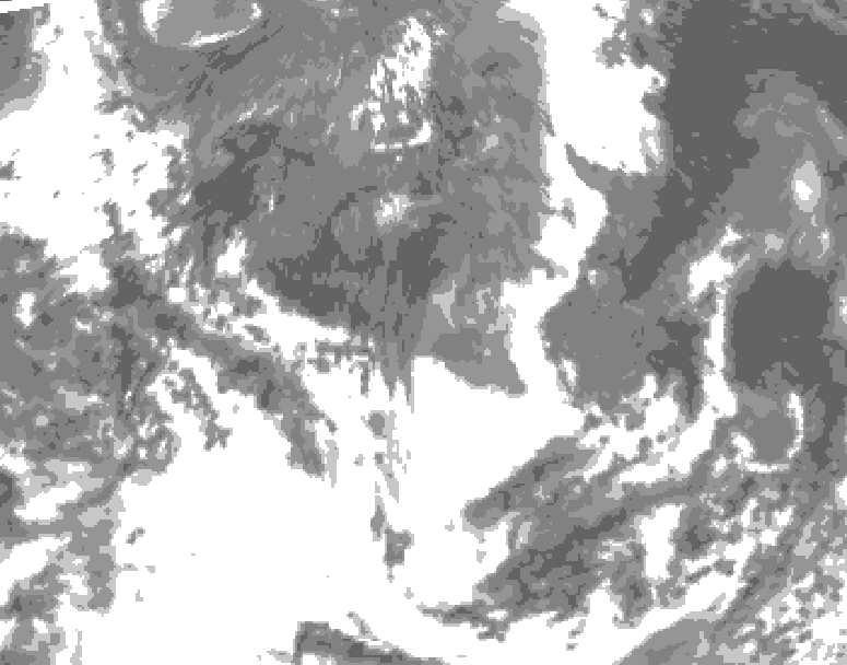 GDPS total cloud 228 hour forecast chart for Canada based on 2025/05/14 0000Z data