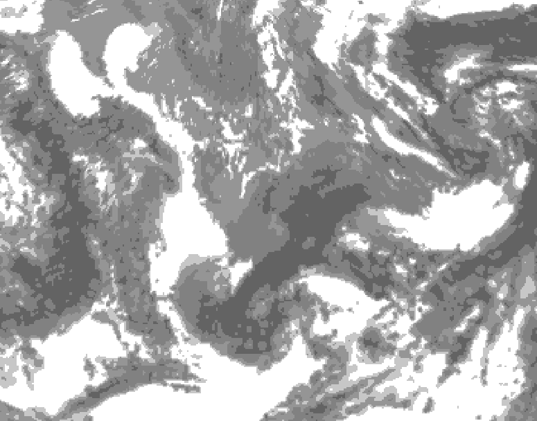 GDPS total cloud 060 hour forecast chart for Canada based on 2025/05/14 1200Z data