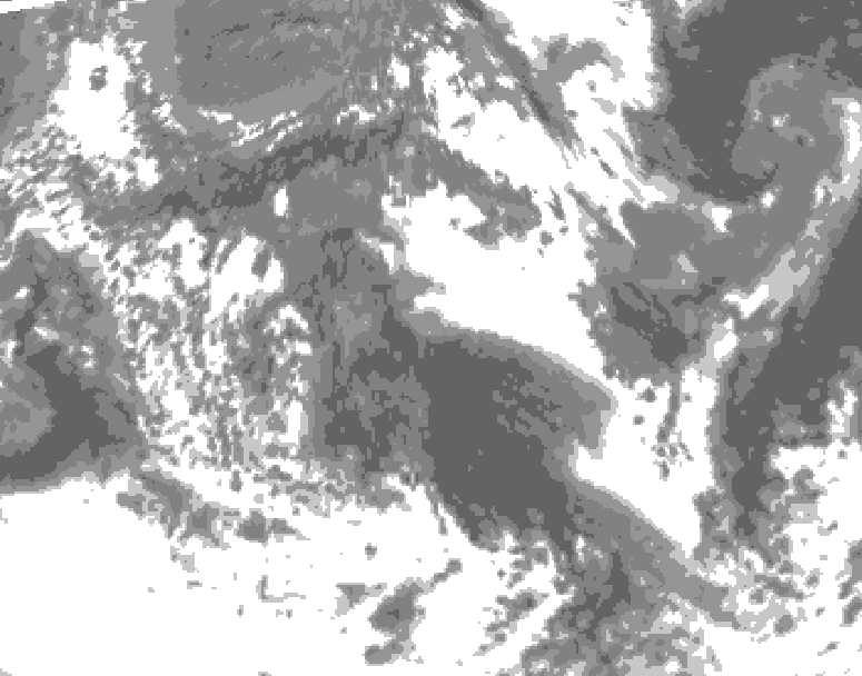 GDPS total cloud 180 hour forecast chart for Canada based on 2025/05/14 1200Z data