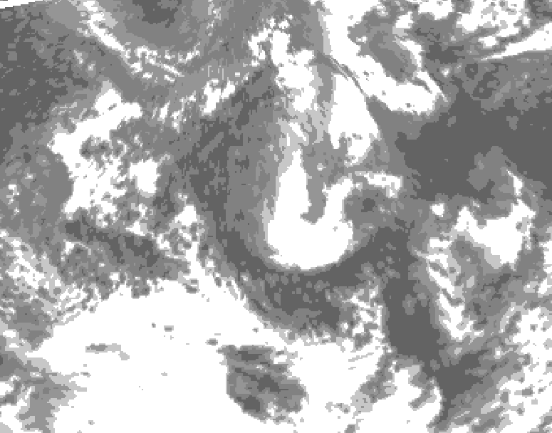 GDPS total cloud 222 hour forecast chart for Canada based on 2025/05/14 1200Z data