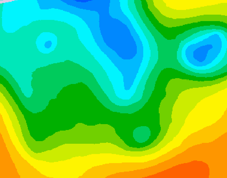 GDPS 500 millibar geopotential height 066 hour forecast chart for Canada based on 2025/05/15 0000Z data