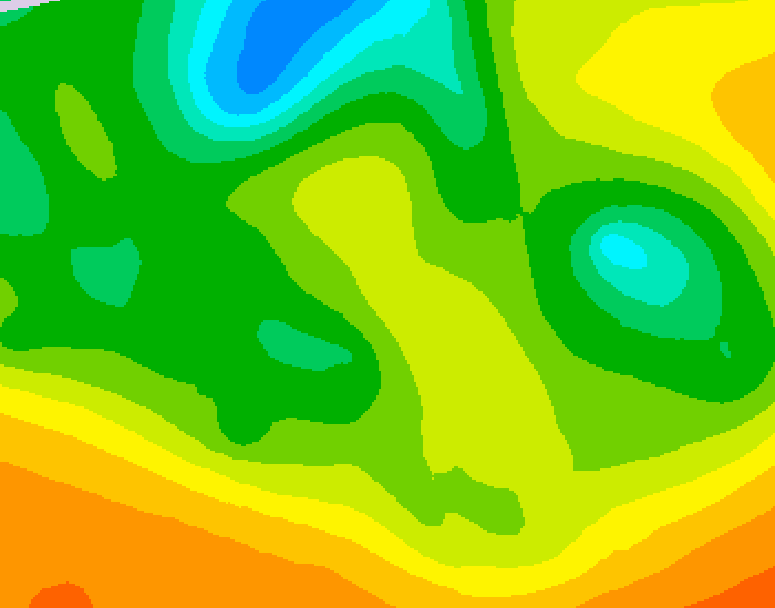 GDPS 500 millibar geopotential height 180 hour forecast chart for Canada based on 2025/05/15 0000Z data