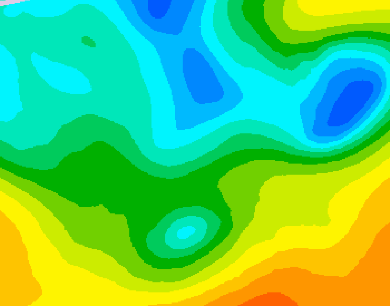 GDPS 500 millibar geopotential height 024 hour forecast chart for Canada based on 2025/05/15 1200Z data