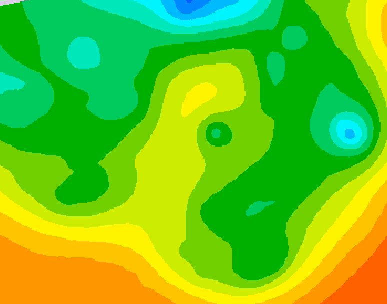 GDPS 500 millibar geopotential height 180 hour forecast chart for Canada based on 2025/05/15 1200Z data