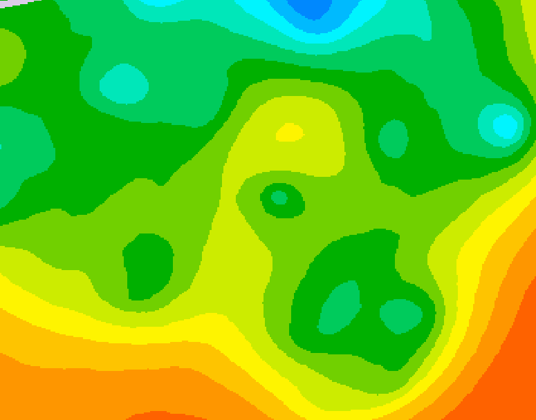 GDPS 500 millibar geopotential height 198 hour forecast chart for Canada based on 2025/05/15 1200Z data