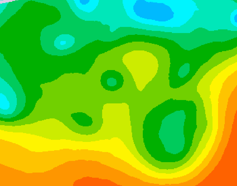 GDPS 500 millibar geopotential height 222 hour forecast chart for Canada based on 2025/05/15 1200Z data
