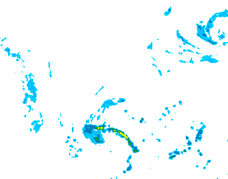 GDPS precipitation 012 hour forecast chart for Canada based on 2025/05/15 1200Z data