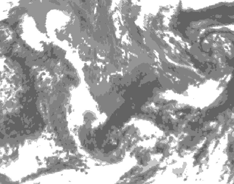GDPS total cloud 048 hour forecast chart for Canada based on 2025/05/15 0000Z data