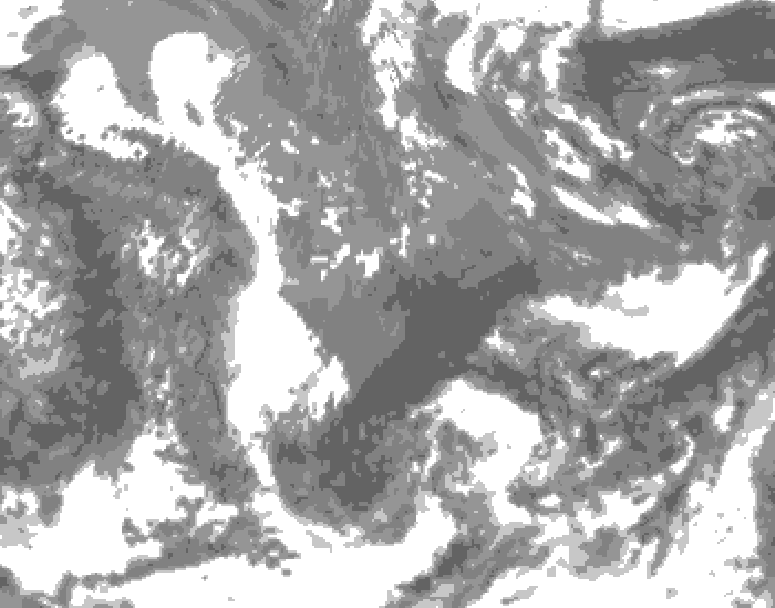 GDPS total cloud 036 hour forecast chart for Canada based on 2025/05/15 1200Z data