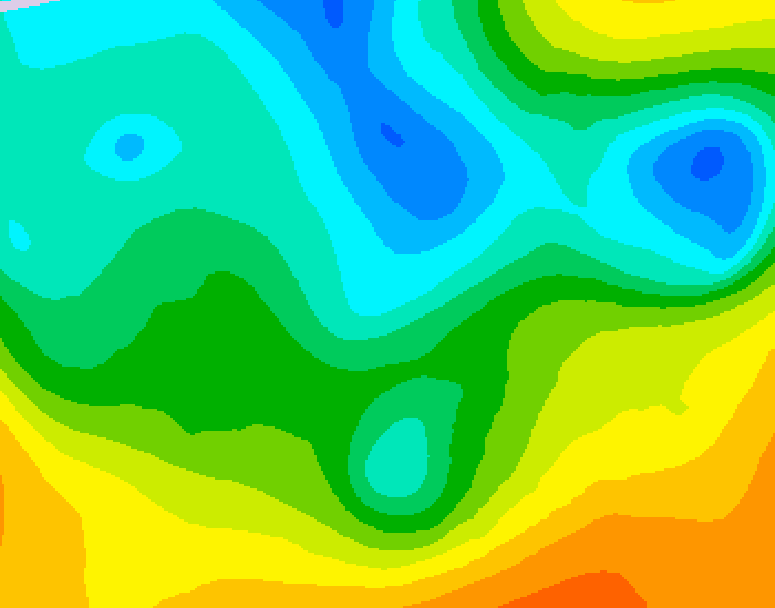 GDPS 500 millibar geopotential height 012 hour forecast chart for Canada based on 2025/05/16 1200Z data