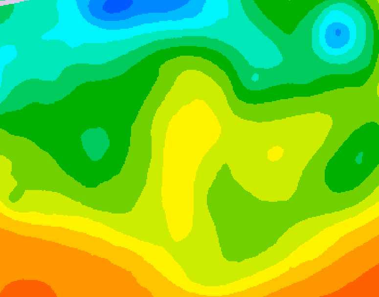 GDPS 500 millibar geopotential height 132 hour forecast chart for Canada based on 2025/05/16 1200Z data