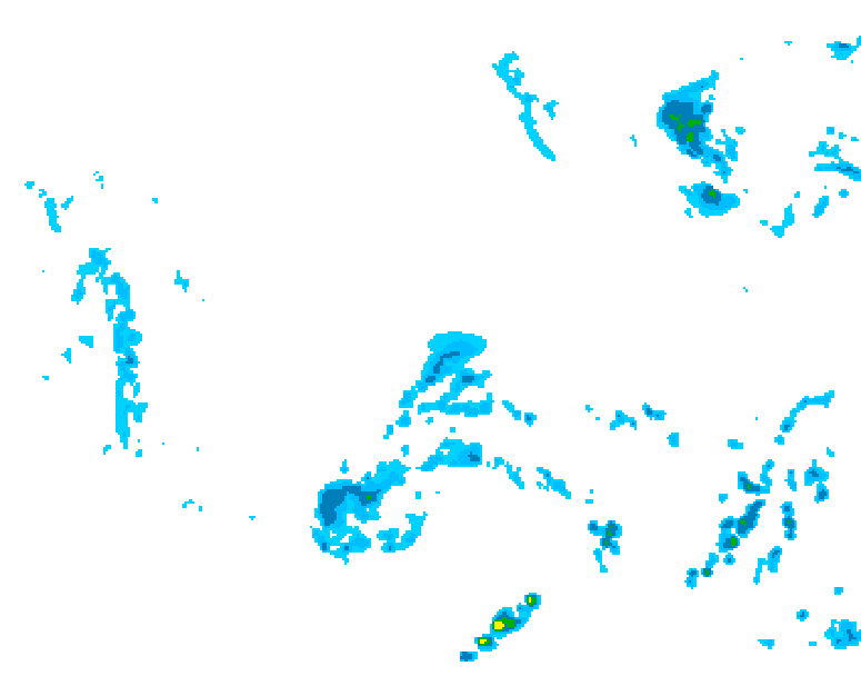 GDPS precipitation 012 hour forecast chart for Canada based on 2025/05/16 0000Z data