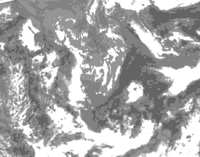 GDPS total cloud 042 hour forecast chart for Canada based on 2025/05/16 0000Z data