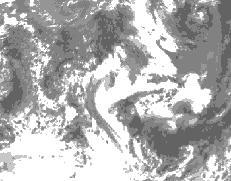 GDPS total cloud 156 hour forecast chart for Canada based on 2025/05/16 1200Z data
