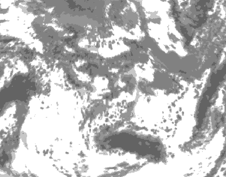 GDPS total cloud 228 hour forecast chart for Canada based on 2025/05/16 1200Z data