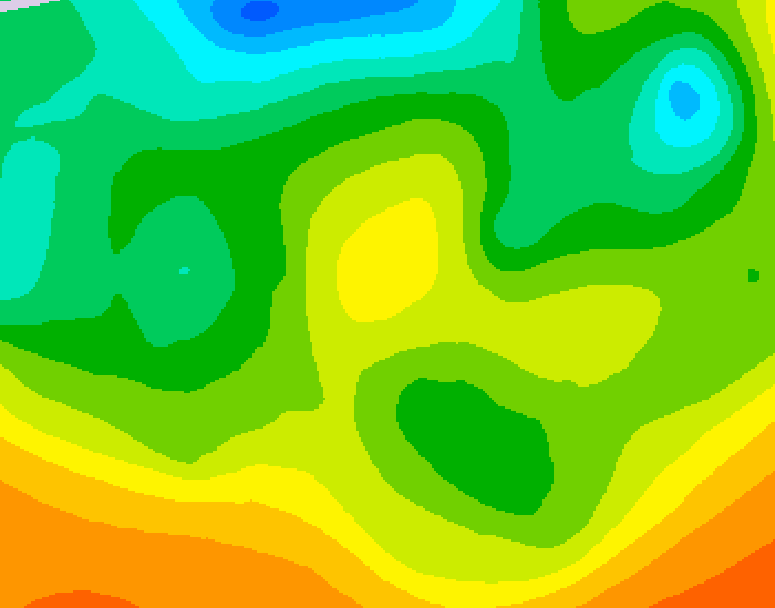 GDPS 500 millibar geopotential height 132 hour forecast chart for Canada based on 2025/05/17 0000Z data