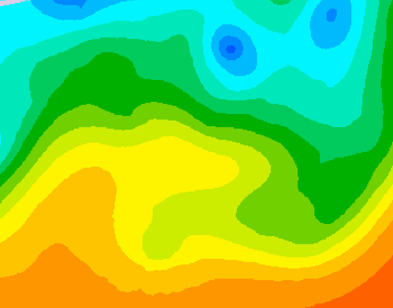 GDPS 500 millibar geopotential height 216 hour forecast chart for Canada based on 2025/05/17 0000Z data