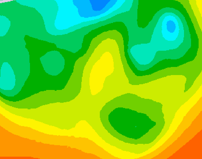 GDPS 500 millibar geopotential height 132 hour forecast chart for Canada based on 2025/05/17 1200Z data