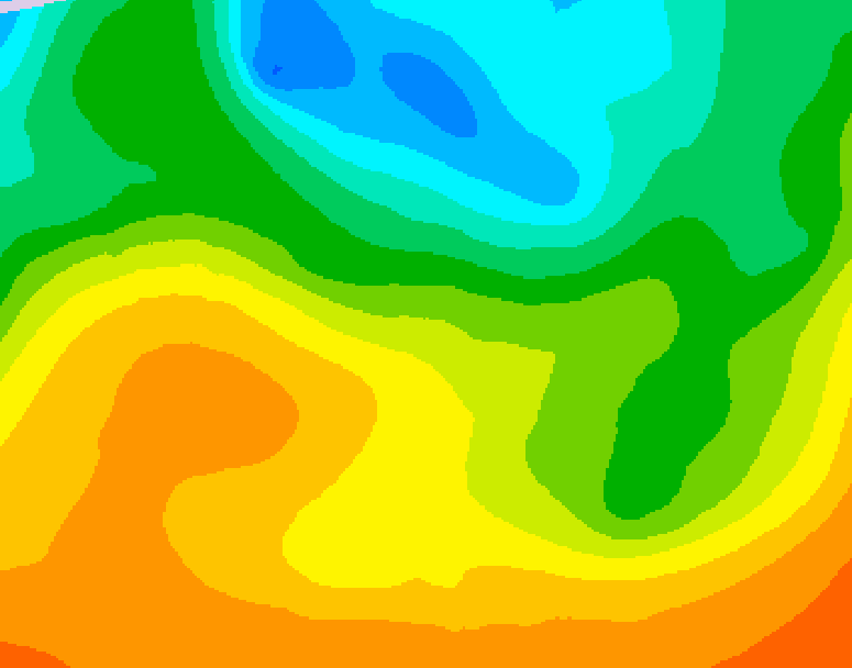 GDPS 500 millibar geopotential height 222 hour forecast chart for Canada based on 2025/05/17 1200Z data