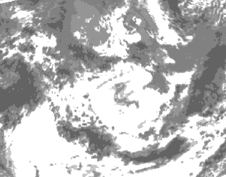 GDPS total cloud 204 hour forecast chart for Canada based on 2025/05/17 0000Z data