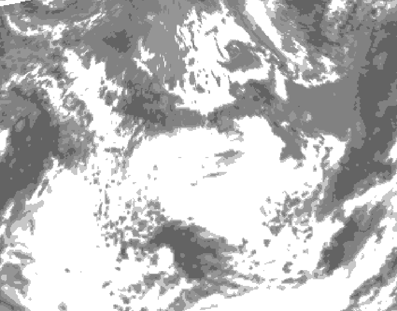 GDPS total cloud 216 hour forecast chart for Canada based on 2025/05/17 0000Z data