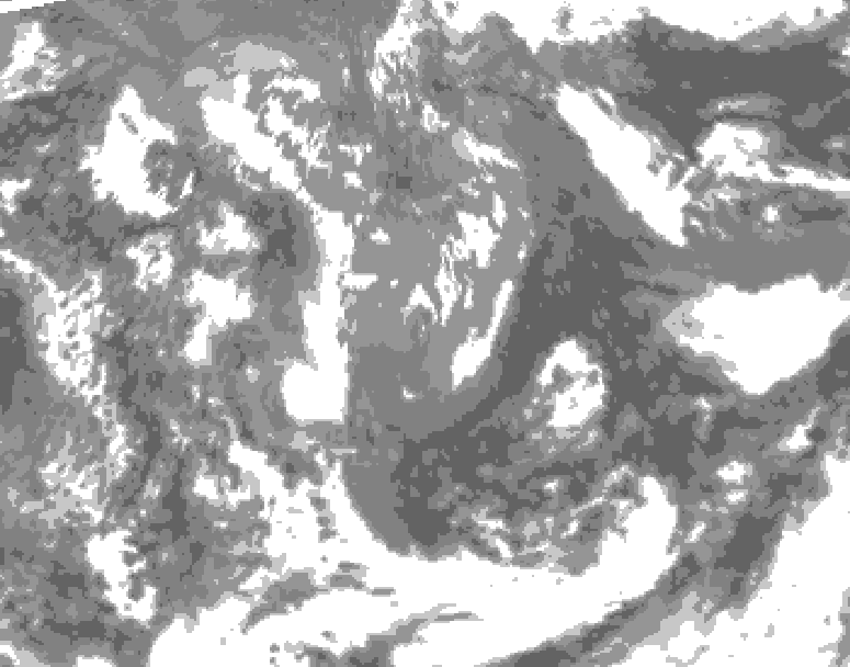 GDPS total cloud 006 hour forecast chart for Canada based on 2025/05/17 1200Z data