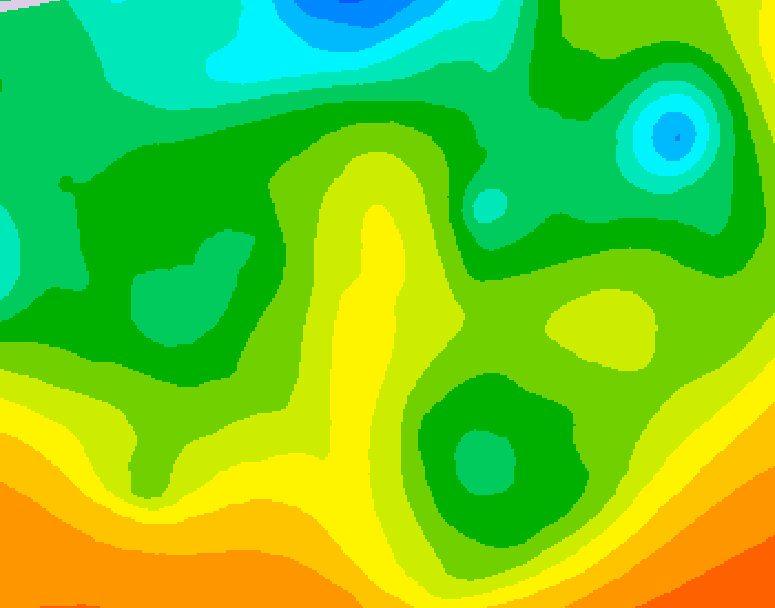 GDPS 500 millibar geopotential height 108 hour forecast chart for Canada based on 2025/05/18 0000Z data