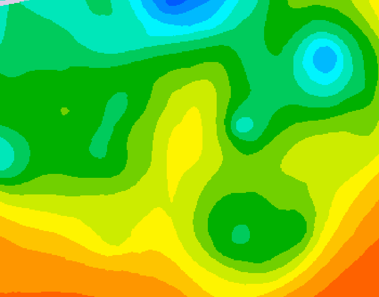 GDPS 500 millibar geopotential height 120 hour forecast chart for Canada based on 2025/05/18 0000Z data