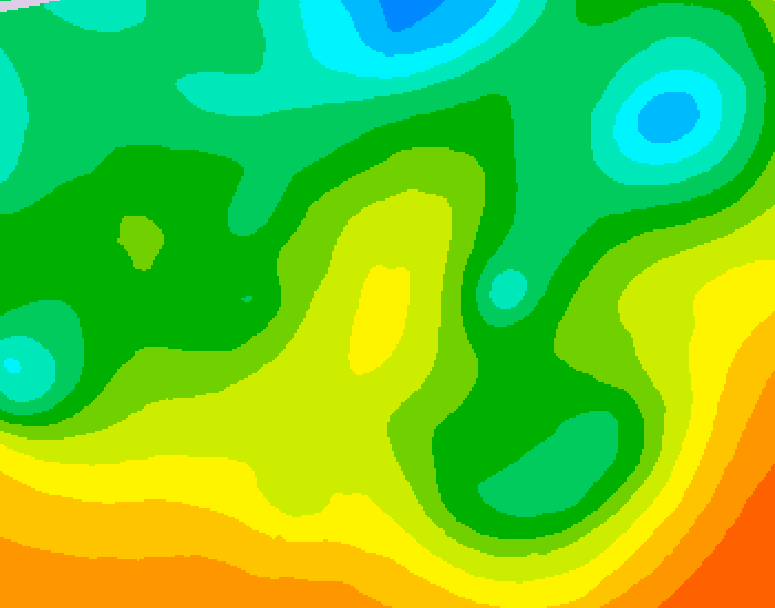 GDPS 500 millibar geopotential height 132 hour forecast chart for Canada based on 2025/05/18 0000Z data
