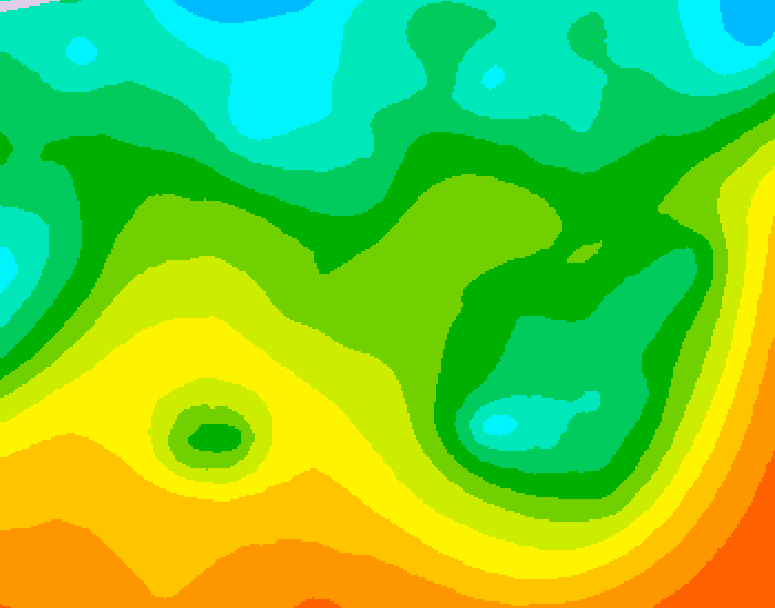 GDPS 500 millibar geopotential height 180 hour forecast chart for Canada based on 2025/05/18 0000Z data