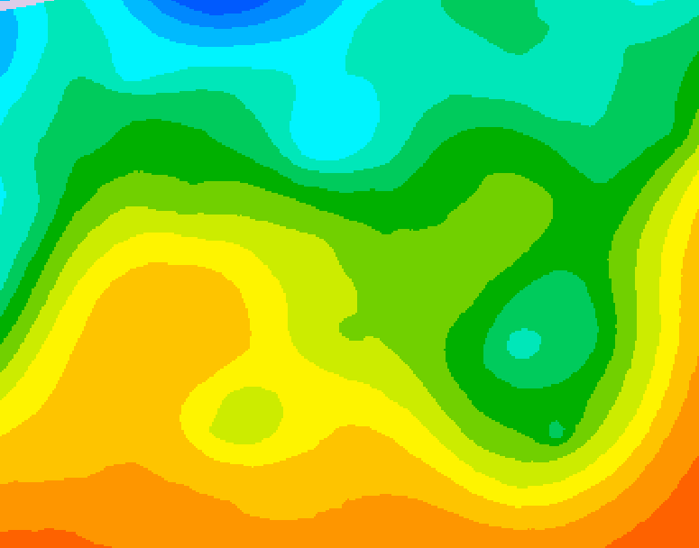GDPS 500 millibar geopotential height 210 hour forecast chart for Canada based on 2025/05/18 0000Z data