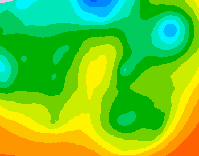 GDPS 500 millibar geopotential height 108 hour forecast chart for Canada based on 2025/05/18 1200Z data