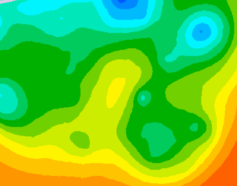 GDPS 500 millibar geopotential height 120 hour forecast chart for Canada based on 2025/05/18 1200Z data