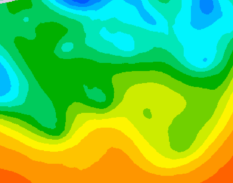GDPS 500 millibar geopotential height 198 hour forecast chart for Canada based on 2025/05/18 1200Z data