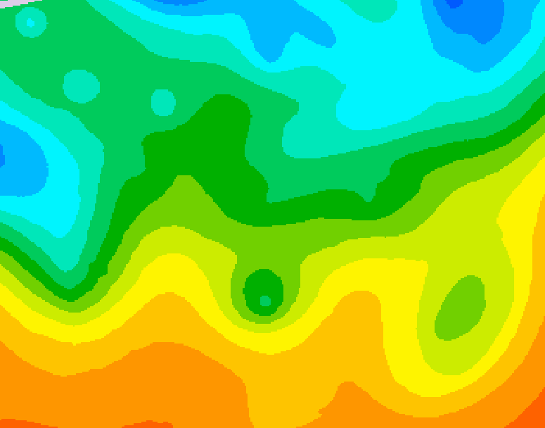 GDPS 500 millibar geopotential height 240 hour forecast chart for Canada based on 2025/05/18 1200Z data