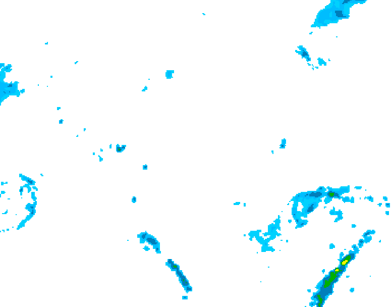 GDPS precipitation 132 hour forecast chart for Canada based on 2025/05/18 0000Z data